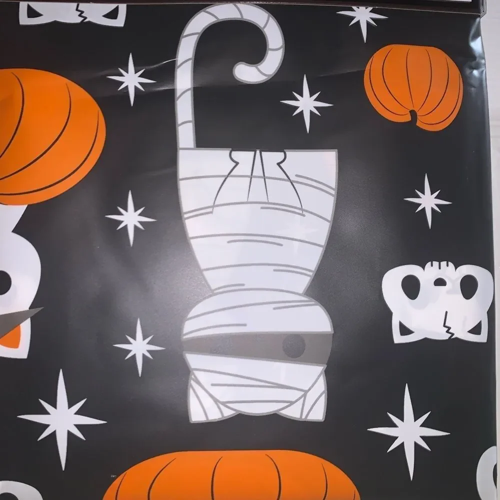 Black Kitty Cat Halloween Costumes Shower Curtain
